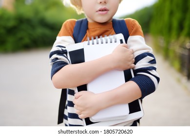 Child Going To School After Break. Education For Children. First Day Of School. Child's Fear. Bullying. Frustration.