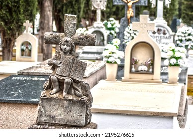 Child Grave In Old Cemetery