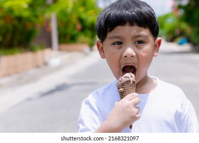 Child Have Enjoy Eating Chocolate Ice Stock Photo 2168321097 | Shutterstock