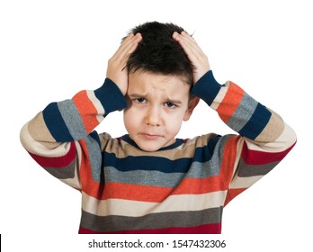 Child Have Headache Concept Tense Tired Stock Photo 1547432306 ...