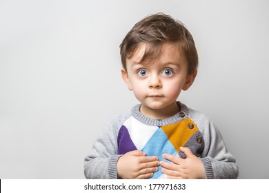 Child His Hands On Chest Funny Stock Photo 177971633 | Shutterstock