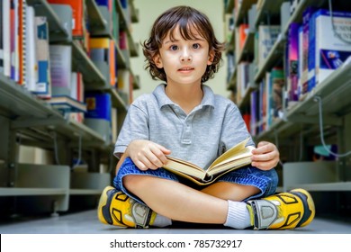 Child Little Boy Sitting Book Libraryeducation Stock Photo 785732917 ...