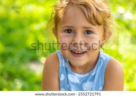 Similar – Small child with long blond hair