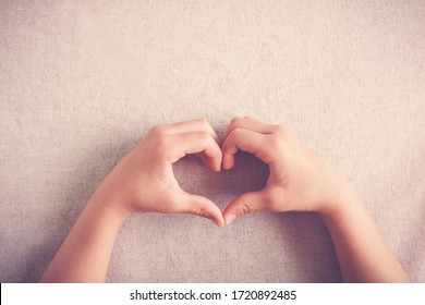 Child Making Heart Shape Hands, Heart Health, Generous, Love And Kindness, Sustainable Living, Donate, Charity, Young Volunteer, Csr Responsible Business Concept