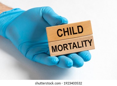 Child Mortality Inscription, Infant Death Rate Concept.