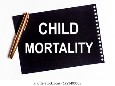 Child Mortality Inscription, Infant Death Rate Concept.