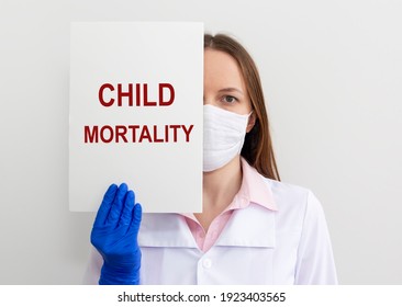 Child Mortality Inscription, Infant Death Rate Concept.