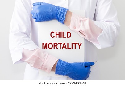 Child Mortality Inscription, Infant Death Rate Concept.