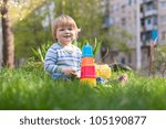 	child on the grass