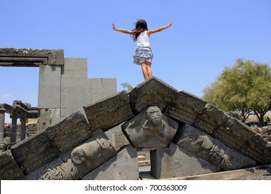 A Child On The Ruins Of An Ancient Synagogue