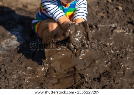 Similar – Foto Bild Baby spielt am Strand.