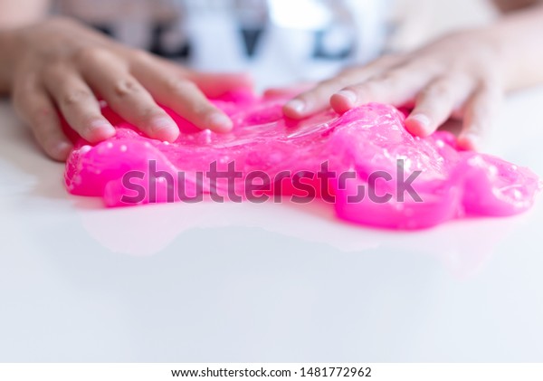 Child Plays Slime Stock Photo (Edit Now) 1481772962