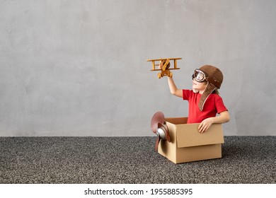 Child pretend to be sailor. Kid having fun at home. Summer vacation and travel concept
