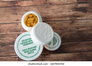 Child Proof Cover On Prescription Medicine Bottles