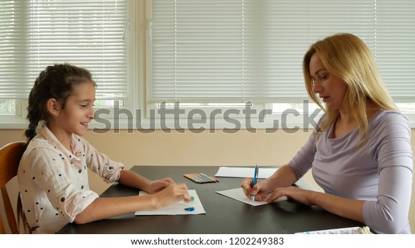 Child Psychologist Little Girl Childrens Psychological Stock Photo ...