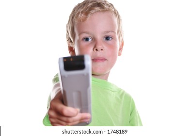 child with remote control