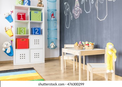 Child Room Corner Black Wall Wooden Stock Photo 476300299 | Shutterstock