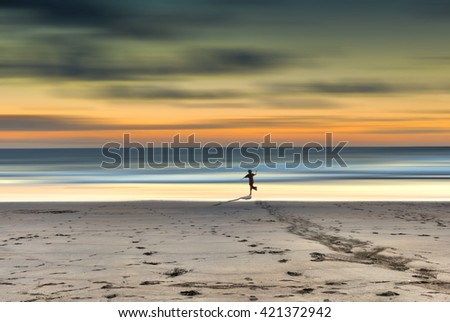 Similar – Very early in the morning on Pacific Beach.