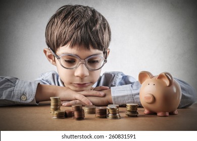 Child Saving Money 