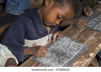 Child At School At Madagascar