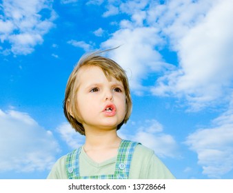 child and sky