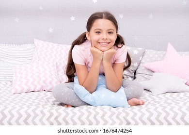 Child Sleep. Happy Baby Sit In Bed. Small Child Going To Bed. Bed Time Routine. Bedtime. Good Night. Sleep Well. Rest Warm And Cozy In Your Bed. Night Nursery.