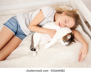 Young Woman Sleeping On Bed Embrace Stock Photo 73021330 | Shutterstock