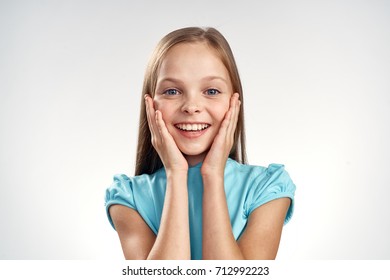 Child Smile Holds His Hands On Stock Photo 712992223 | Shutterstock