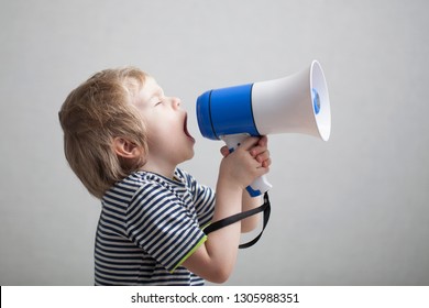 Child Speaks A Megaphone