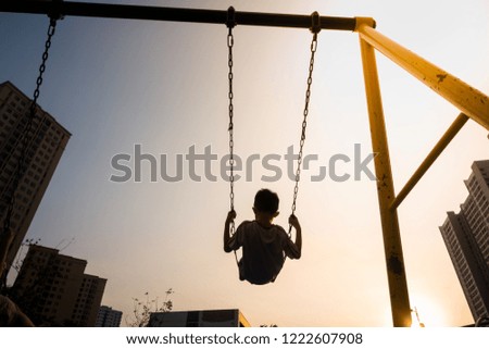 Similar – lovely little girl on a children’s slide