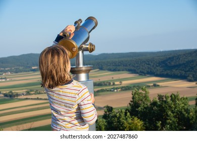 Child At A Telescope In Austria 