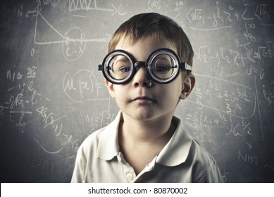 Child With Thick Eyeglasses