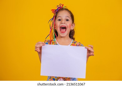 Child In Typical Clothes Of Famous Brazilian Party Called 