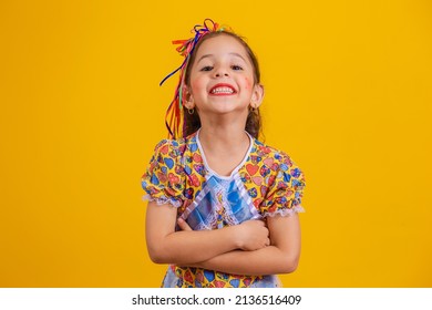 Child In Typical Clothes Of Famous Brazilian Party Called 