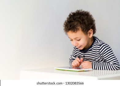 Child using tablet