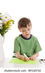 Child Writing A Thank You Note