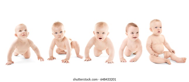 Similar Images, Stock Photos & Vectors of Row of multiethnic babies ...