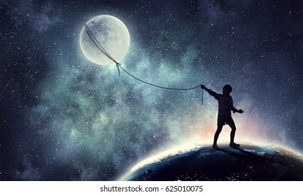 Childish sweet dreams . Mixed media - Shutterstock ID 625010075