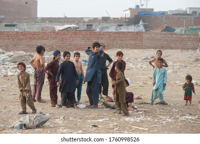 Children Of Afghan Refugees Playing At A Slum Area In Lahore On June 19, 2020, Ahead Of The World Refugees Day.