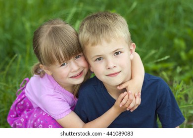 Children Brother Sister Hugging Each Other Stock Photo (Edit Now) 441089083