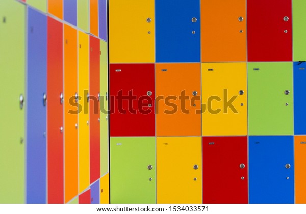 Children Cabinet Colorful Lockers School Stock Photo 1534033571 ...