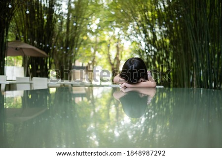 Similar – Image, Stock Photo swimming pool Feminine