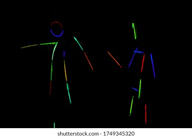 Children Dance In Costumes Made Of Glow Sticks