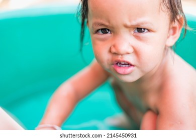 Children Do Activities To Cool Off, Play In The Water.