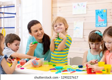 Children Dough Play Daycare Centre Kids Stock Photo 1290227617 ...