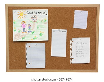 Website Design Template Cork Board Notes Stock Vector (Royalty Free ...