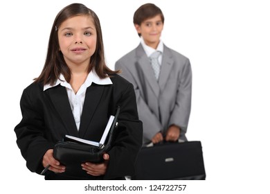 Children Dressed In Suits