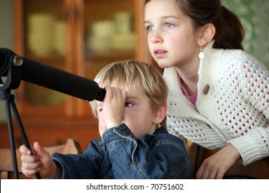 Children Engaged In A Science Project