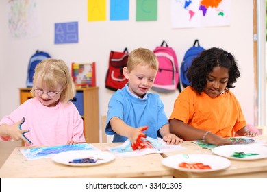 Children Finger Painting