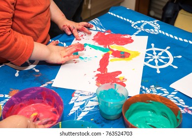 Children Finger Painting Stock Photo 763524703 | Shutterstock